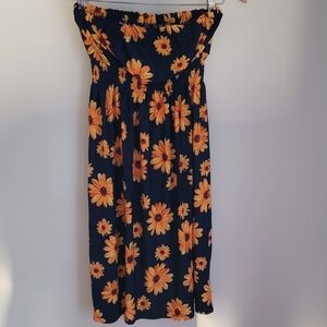 5th & Love NWT Navy Sunflower Sun Dress Women's Size Small
